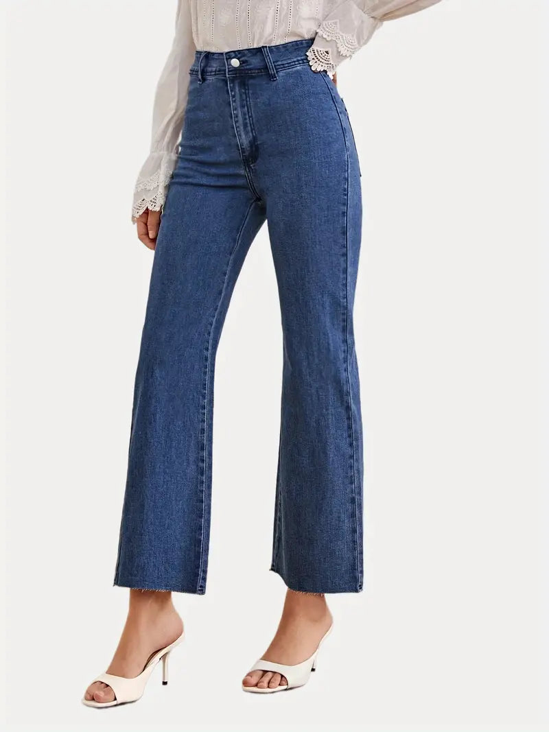 Dark Blue Wide Leg Jeans