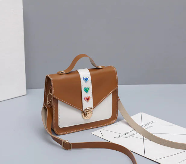 Three Hearts Women's Fashionable Crossbody Bag