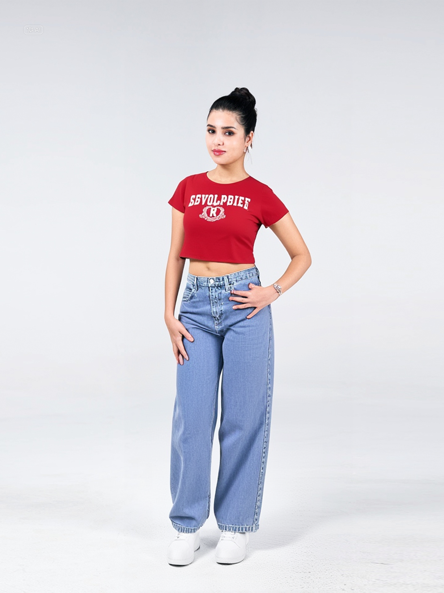 Light Blue Wide Leg Jeans