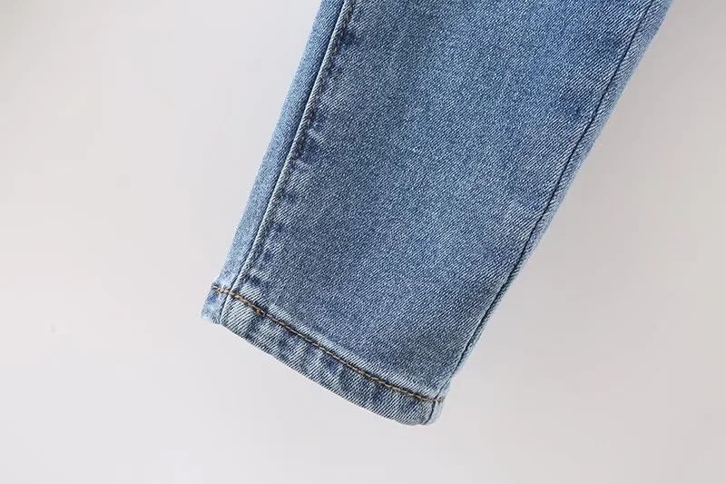 Blue Wash High Waist Jeans