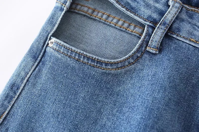 Blue Wash High Waist Jeans