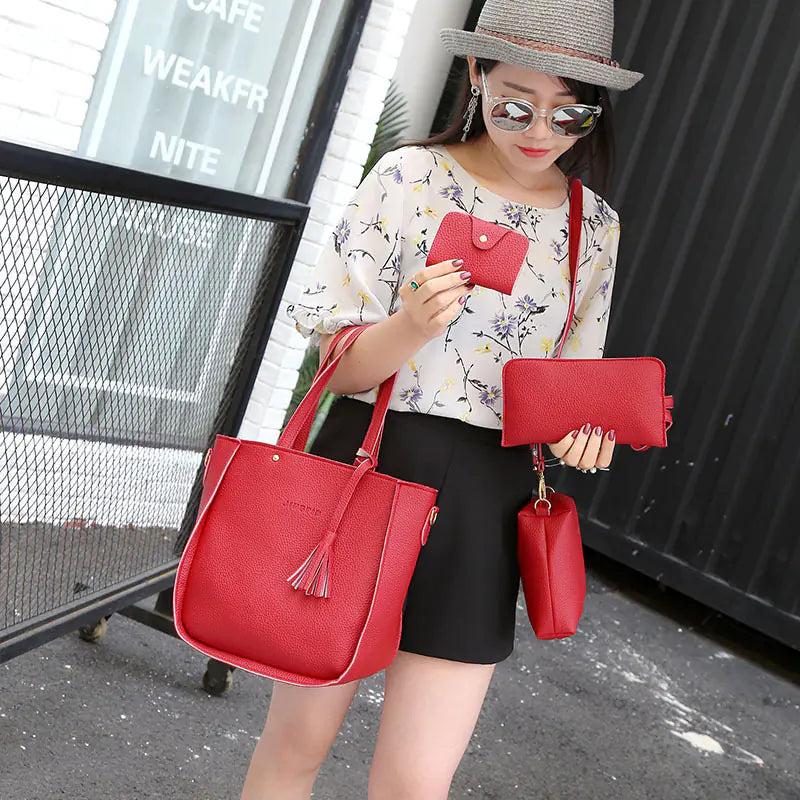 4-Piece Set of Trendy Women's Shoulder Bags