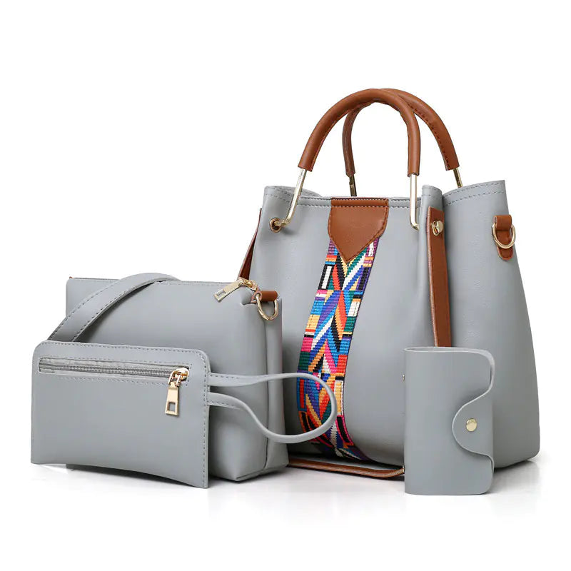 4-Piece Women's Shoulder Bag Set - Stylish Handbags