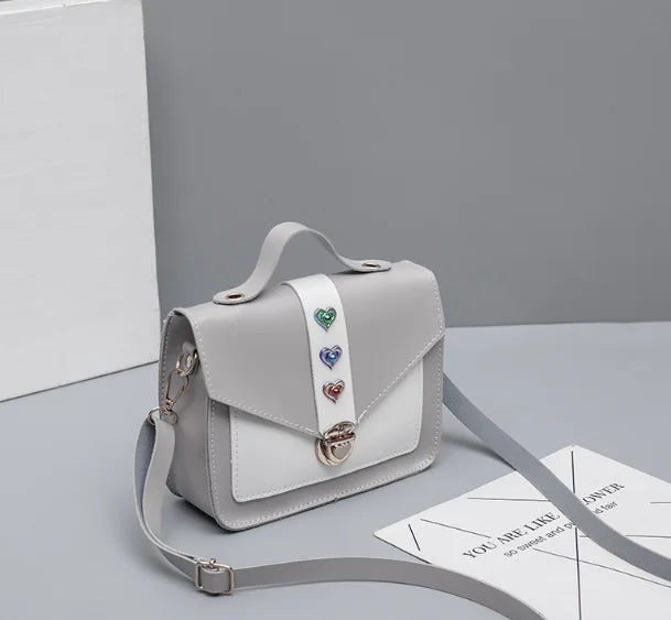 Three Hearts Women's Fashionable Crossbody Bag